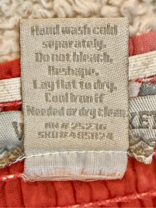 World Market Boho Strapless Flowy Tiered Maxi Dress Orange L/XL - Picture 7 of 8